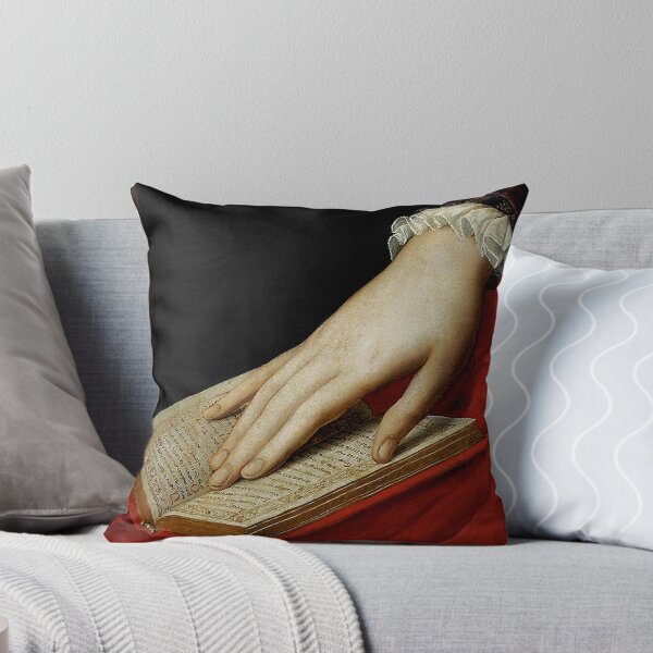 Item preview, Renaissance old master cropped image, hand on book designed and sold by Glimmersmith.