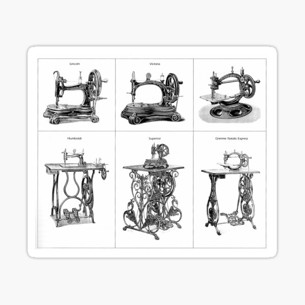 Item preview, Poster historical sewing machines for collectors designed and sold by susannvoelske.