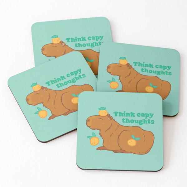 Item preview, Think capy thoughts - Capybara with mandarins designed and sold by CircusCreative.