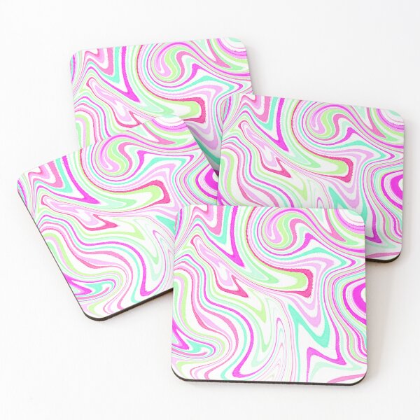 Item preview, Modern Liquid Swirl Abstract Pattern Square Vibrant Neon Tones, White, Green, Blue and Hot Pink, Multicolor Design.png designed and sold by theprintedclub.