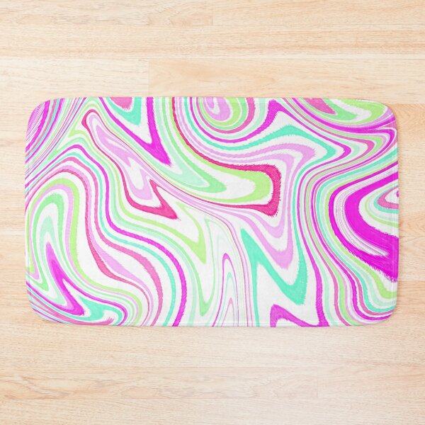 Item preview, Modern Liquid Swirl Abstract Pattern Square Vibrant Neon Tones, White, Green, Blue and Hot Pink, Multicolor Design.png designed and sold by theprintedclub.