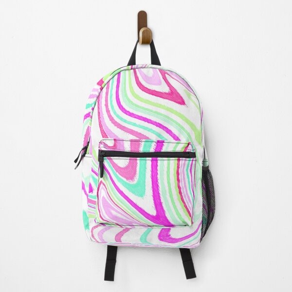 Item preview, Modern Liquid Swirl Abstract Pattern Square Vibrant Neon Tones, White, Green, Blue and Hot Pink, Multicolor Design.png designed and sold by theprintedclub.