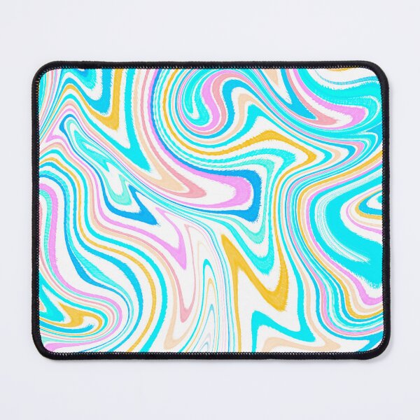 Item preview, Modern Liquid Swirl Abstract Pattern Square Vibrant Neon Tones, White, Blue Tones, Orange, Pink, Blue and Pink, Multicolor Design.png designed and sold by theprintedclub.