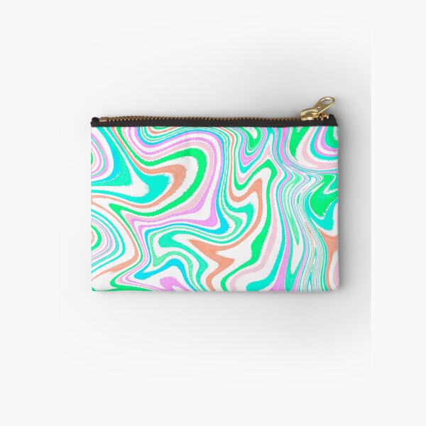Item preview, Modern Liquid Swirl Abstract Pattern Square Vibrant Neon Tones, White, Orange, Green, Blue and Hot Pink, Multicolor Design.png designed and sold by theprintedclub.