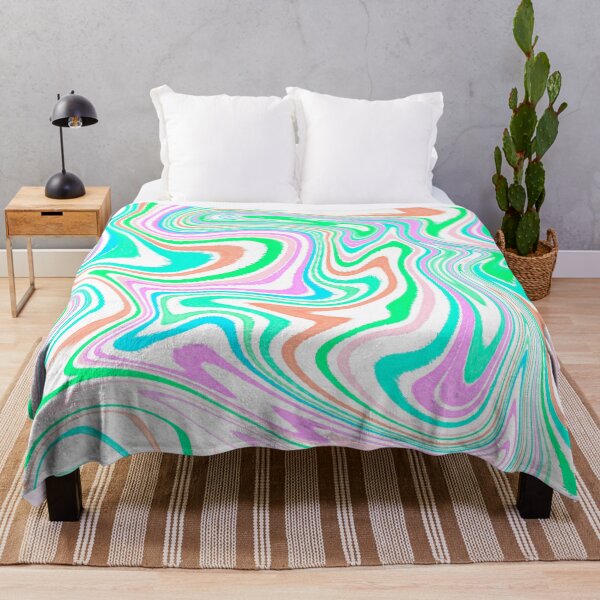 Item preview, Modern Liquid Swirl Abstract Pattern Square Vibrant Neon Tones, White, Orange, Green, Blue and Hot Pink, Multicolor Design.png designed and sold by theprintedclub.