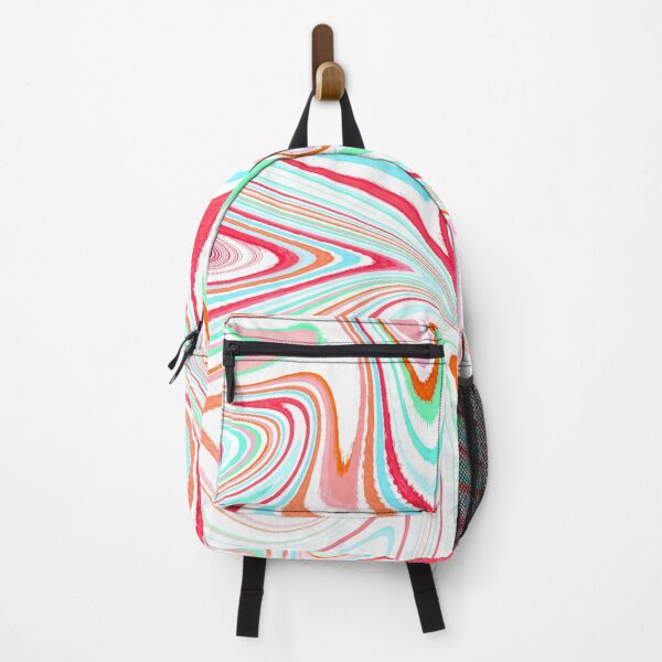 Item preview, Modern Liquid Swirl Abstract Pattern Square Vibrant Neon Tones, White, Red, Green, Blue and Orange, Multicolor Design.png designed and sold by theprintedclub.