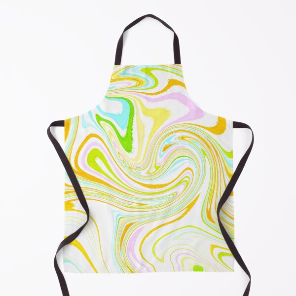 Item preview, Modern Liquid Swirl Abstract Pattern Square Vibrant Neon Tones, White, Yellow, Orange, Green, Blue and Pink, Multicolor Design.png designed and sold by theprintedclub.