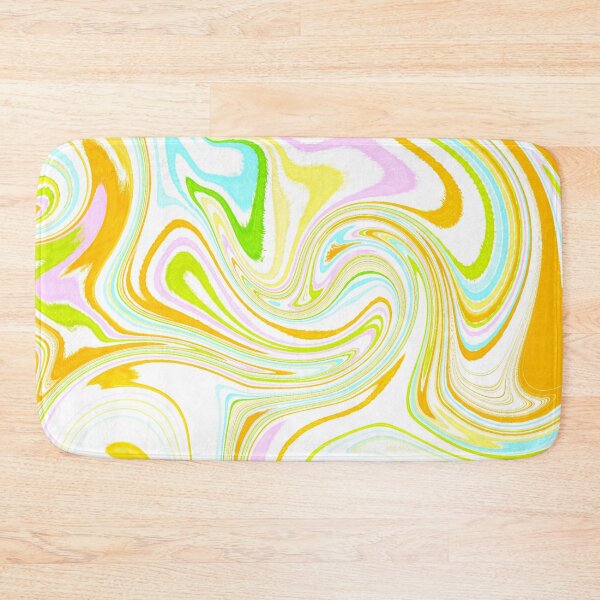 Item preview, Modern Liquid Swirl Abstract Pattern Square Vibrant Neon Tones, White, Yellow, Orange, Green, Blue and Pink, Multicolor Design.png designed and sold by theprintedclub.