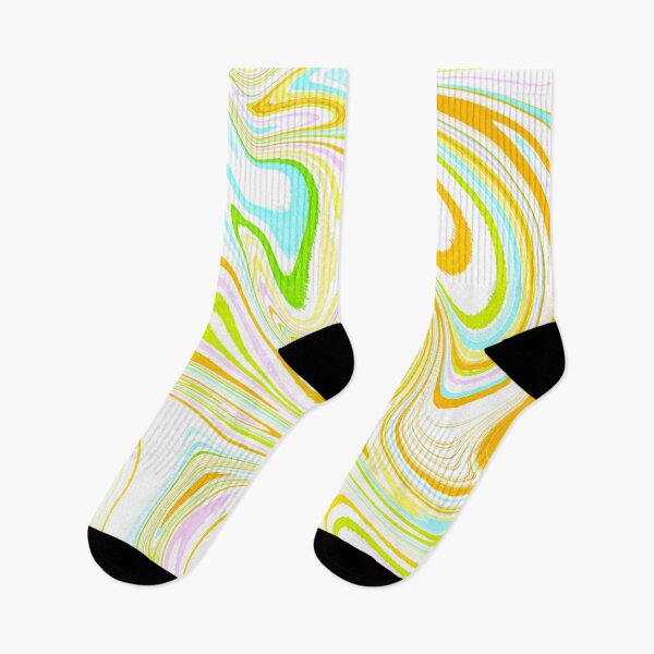 Item preview, Modern Liquid Swirl Abstract Pattern Square Vibrant Neon Tones, White, Yellow, Orange, Green, Blue and Pink, Multicolor Design.png designed and sold by theprintedclub.