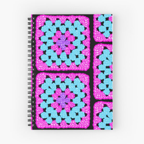 Item preview, Neon colored crochet granny square designed and sold by ItsMemeMachine.