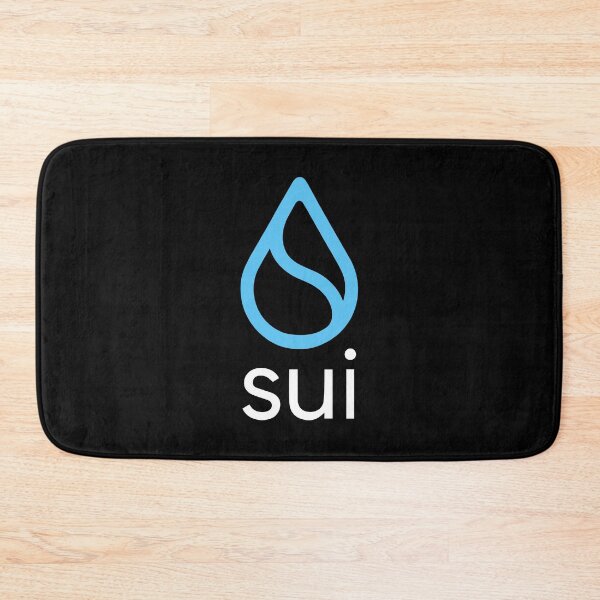 Item preview, Sui SUI Crypto Altcoin - Clean Blue Outline Logo with White Text Logo Variant #2 designed and sold by CryptoMoods.