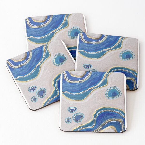 Item preview, Agate geode. Gold, Pearl, Blue, designed and sold by Sandytov.