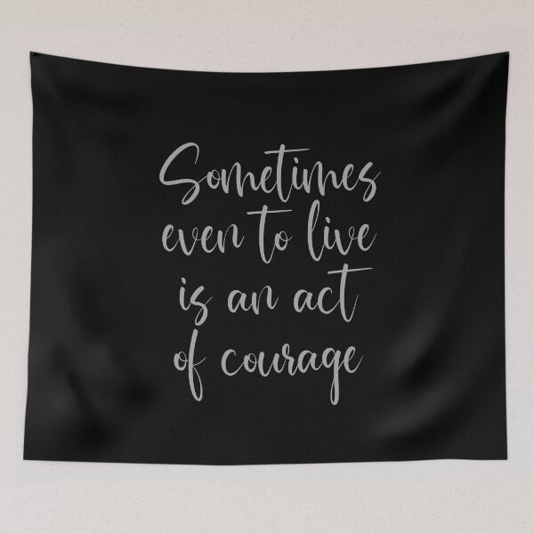 Aperçu de l'œuvre Stoïque - Parfois, même vivre est un acte de courage - Citations de Sénèque créée et vendue par JourneyCreative.