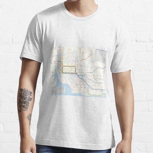 "Melbourne train and tram map" Tshirt for Sale by Railmaps Redbubble