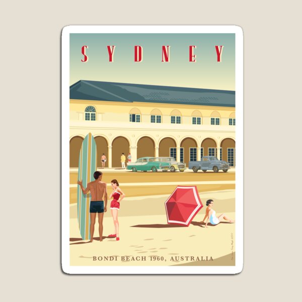 Sydney, Bondi Bathers Pavilion, 1960 Magnet