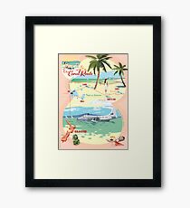 TEAL - The Coral Route Framed Print
