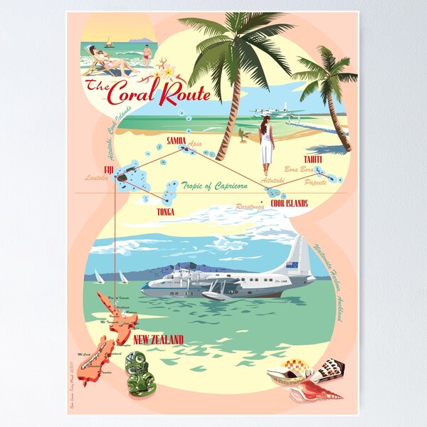 Item preview, TEAL - The Coral Route  designed and sold by contourcreative.