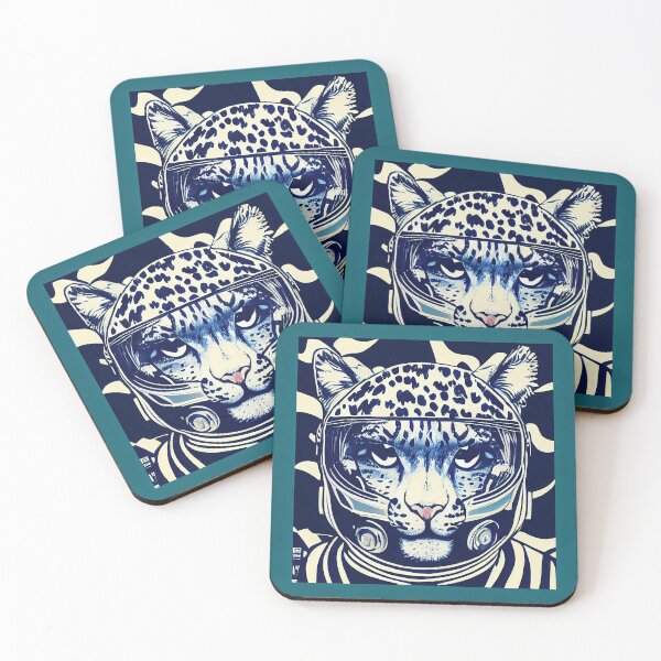 Item preview, Snow Leopard Astrocat designed and sold by zoomzoomies.