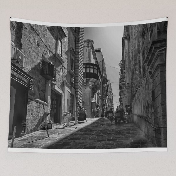Item preview, Coffee Morning in Valletta - Monochrome designed and sold by Violaman.