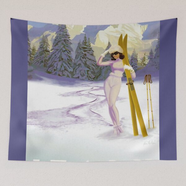 Item preview, Vintage Italian Ski sport poster, ski italy designed and sold by Glimmersmith.