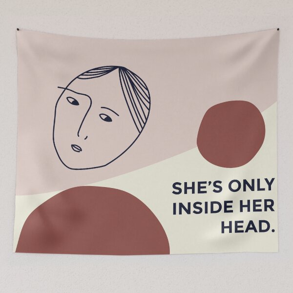 Item preview, She’s only inside her head designed and sold by ElisaGabi.