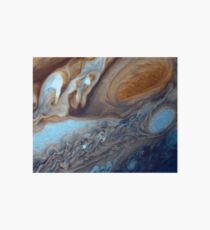 Closeup of the great red spot on Jupiter, space exploration Art Board