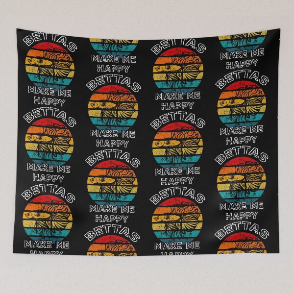 Item preview, Betta Fish Make Me Happy Retro Sunset designed and sold by JRRTs.