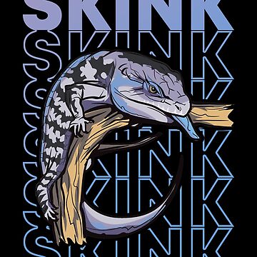 Artwork thumbnail, Blue Tongue Skink 80's Style Reptile Keeper Lizard by JRRTs