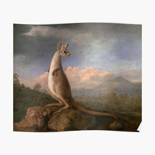 The Kongouro Oil Painting by Australian Artist George Stubbs Poster