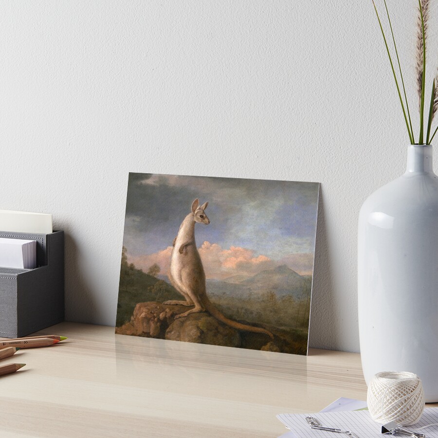 The Kongouro Oil Painting by Australian Artist George Stubbs Art Board Print