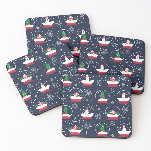 Item preview, Christmas Snow Globe Pattern with Snowman and Pine Trees  designed and sold by Yasminepatterns .
