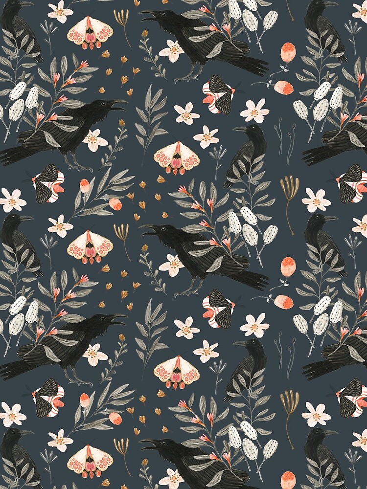 Black Crow and Butterflies by katherineq