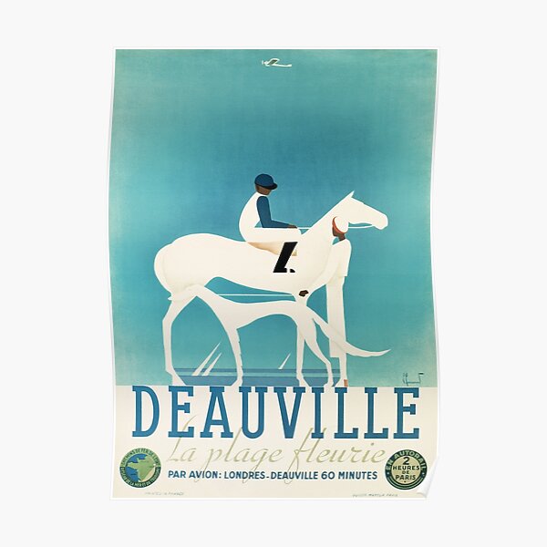 Art Deco Horse Racing, Greyhound Racing, vintage sport Poster