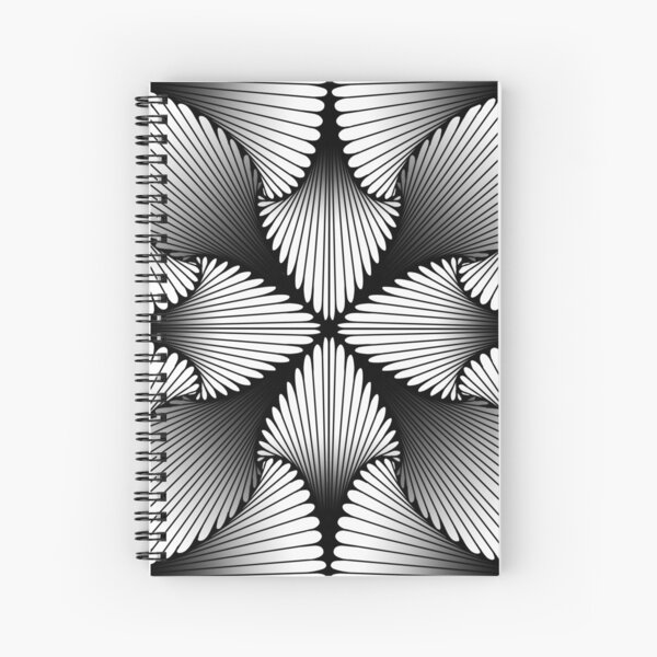 Black and White Fans Spiral Notebook