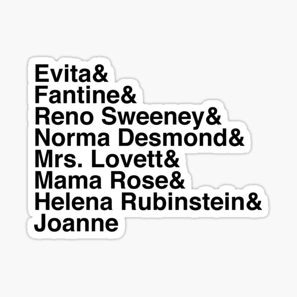 Patti LuPone's notable roles Sticker