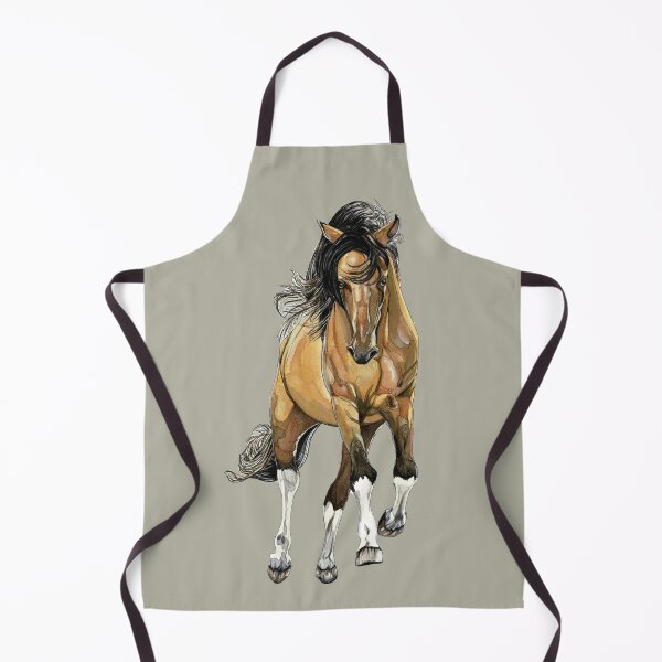 Item preview, Wild horse portrait done in watercolor and ink designed and sold by Heaven7.