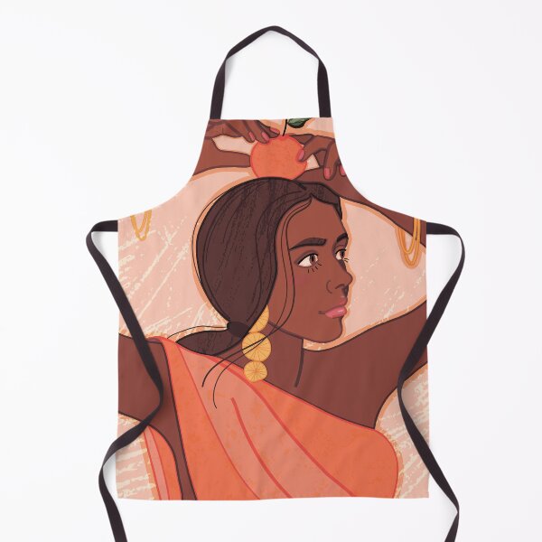 Item preview, dark-skinned girl in an orange dress designed and sold by Kosinskaya.