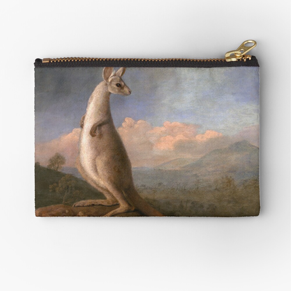 The Kongouro Oil Painting by Australian Artist George Stubbs Zipper Pouch