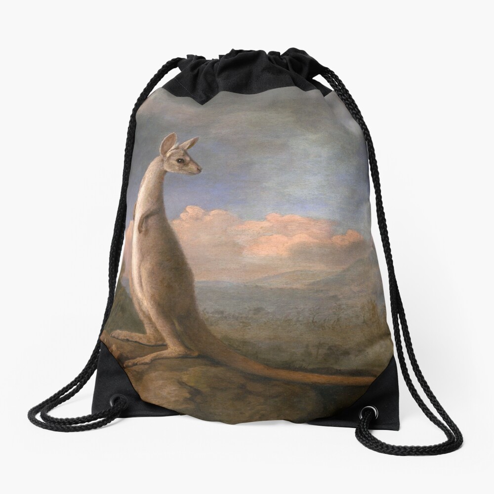 The Kongouro Oil Painting by Australian Artist George Stubbs Drawstring Bag