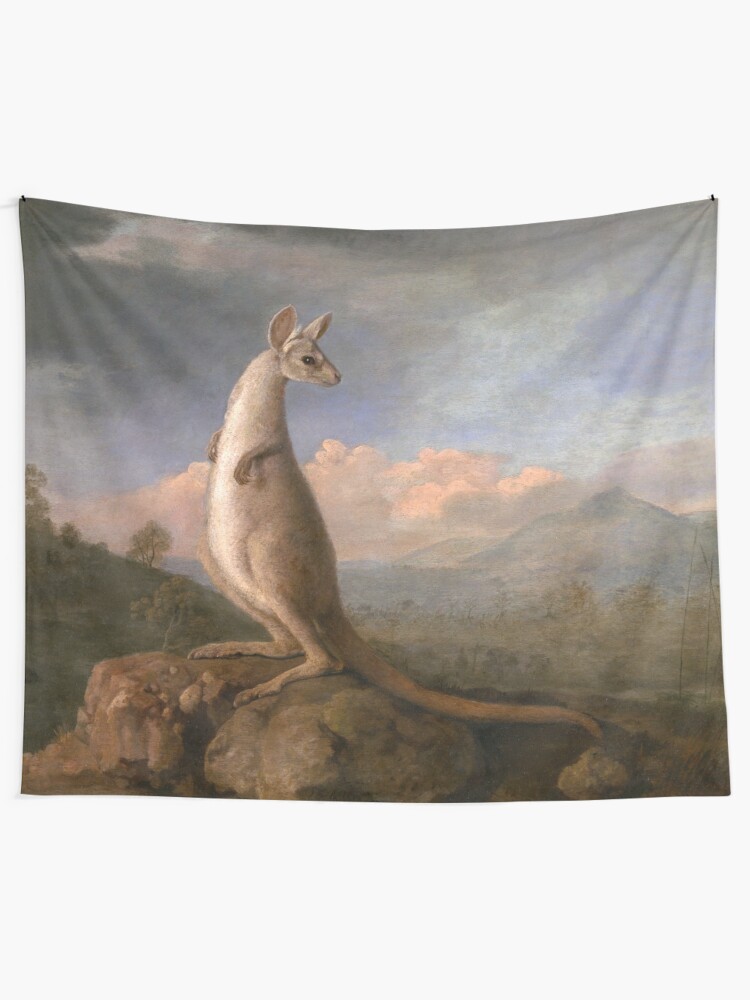 Alternate view of The Kongouro Oil Painting by Australian Artist George Stubbs Tapestry