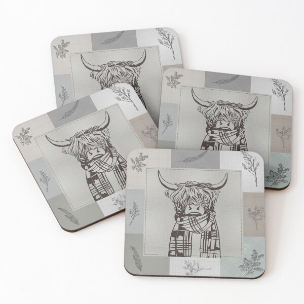 Item preview, Christmas Tree Patterns And Scottish Highland Cow  designed and sold by I Am Cuta.