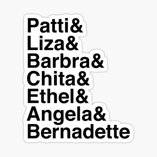 Broadway Divas (black) Sticker