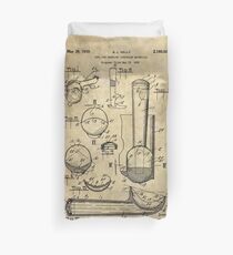 Ice Cream Scoop antique blueprint patent drawing 1939 kitchen art Duvet Cover