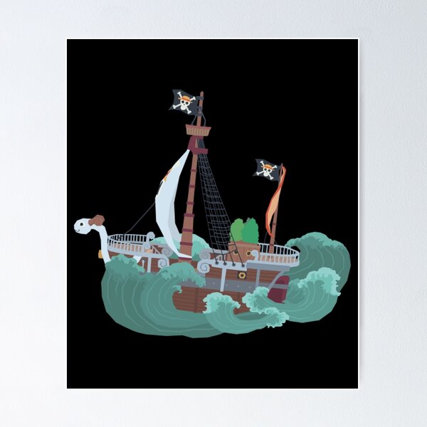 going merry one piece boat Mounted Print for Sale by AnimeTwins