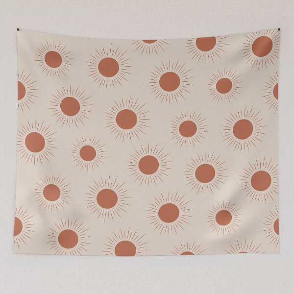 Item preview, Minimalist Terracotta Abstract  Boho sun pattern  designed and sold by Yasminepatterns .