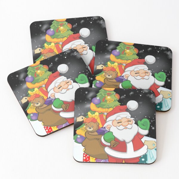 Item preview, Panorama Part 1 Merry Christmas Happy Santa Claus Give Gifts Polar Bear and Snowman designed and sold by TajfunX.