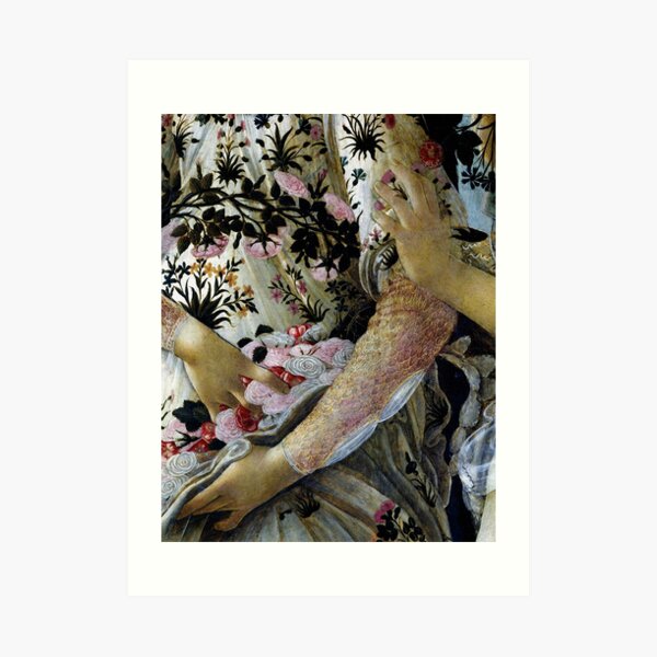 Botticelli Primavera closeup vintage painting Art Print