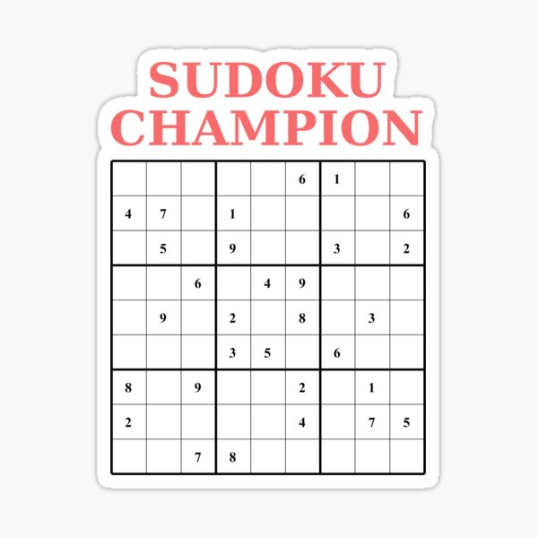 Item preview, Sudoku Champion designed and sold by Brad Chambers.