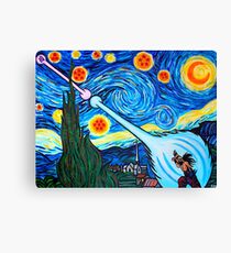 Van Gogh -ku / Goku Vs. Vegeta Dragon Ball Z Starry Night Canvas Print