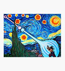 Van Gogh -ku / Goku Vs. Vegeta Dragon Ball Z Starry Night Photographic Print